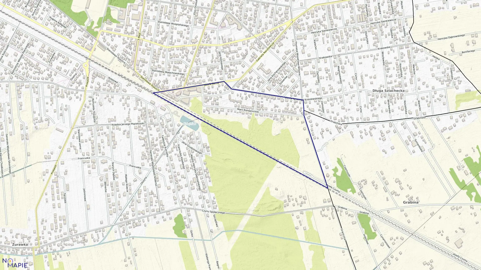 Mapa obrębu 26 w mieście Sulejówek