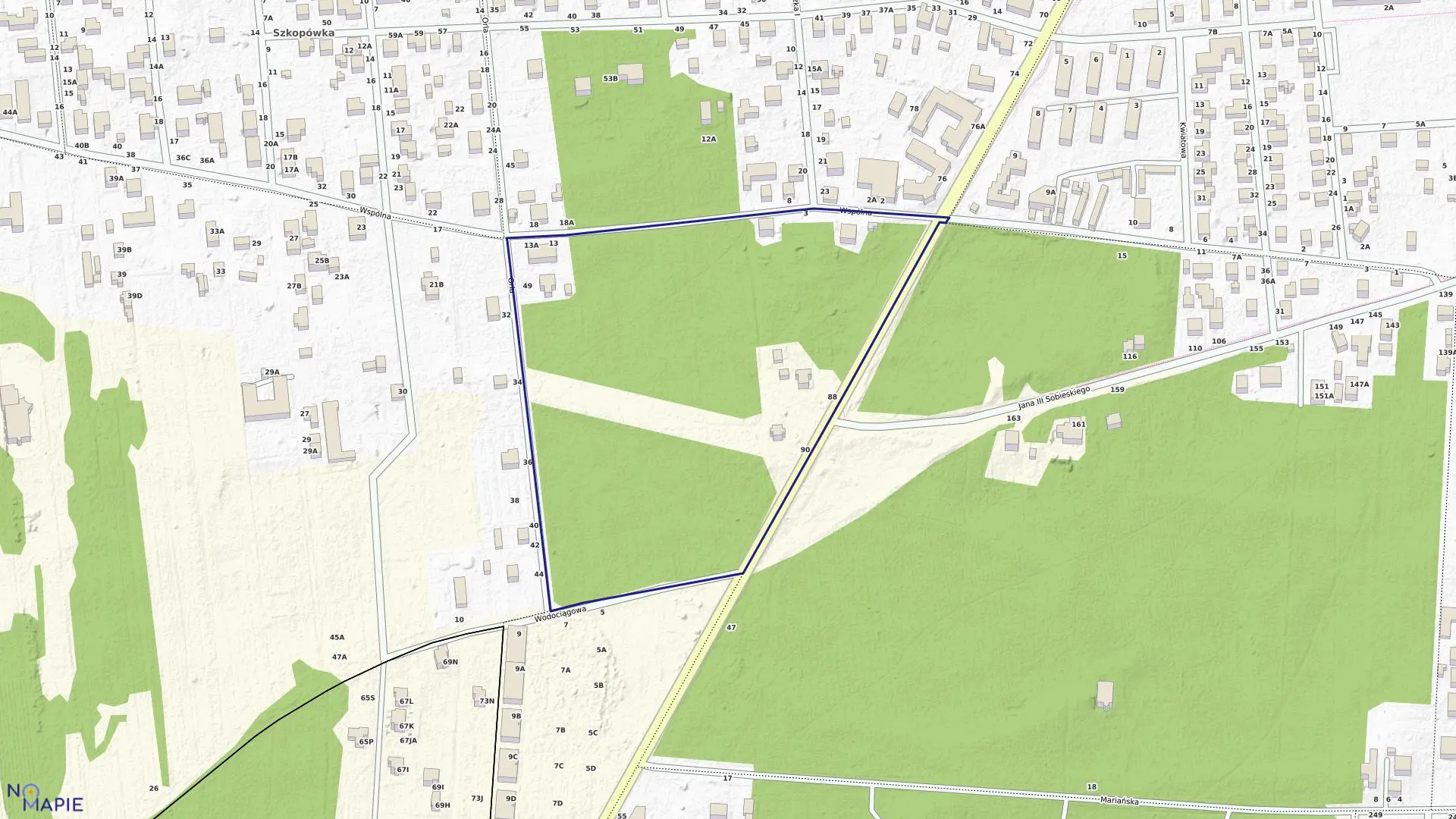 Mapa obrębu 41 w mieście Sulejówek